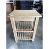 Image 3 : BUTCHER BLOCK ROLLING KITCHEN ISLAND