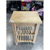 Image 1 : BUTCHER BLOCK ROLLING KITCHEN ISLAND