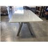 Image 2 : MODERN GLASS TOP DRAW LEAF DINING TABLE