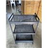Image 4 : BLACK ROLLING CART, SIDE TABLE, AND STOOL