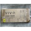 Image 1 : VIVO HEAVY DUTY ROLLING STUDIO TV CART WITH WOODEN SHELF