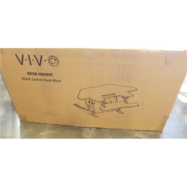 VIVO BLACK CORNER DESK RISER