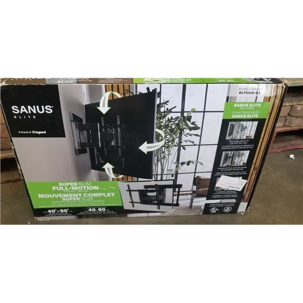 SANUS SUPER SLIM 40"-90" FULL MOTION TV WALL MOUNT, RETAIL $369