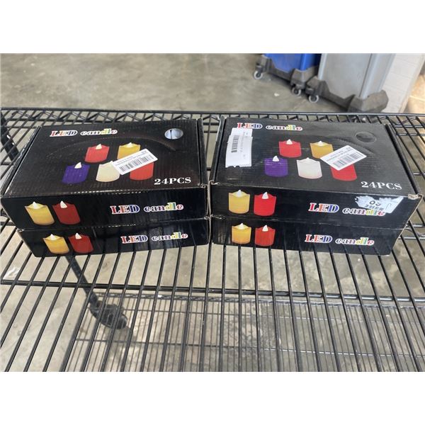 96 NEW LED CANDLES, 4 PACKS OF 28