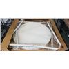 Image 2 : NEW WHITE ROUND SIDE TABLE AND HANDMADE LEATHER TRAY
