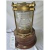 Image 1 : Brass & Wood Electric Lamp A
