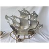 Image 10 : Vintage Pewter Sail Boat Lamp & Silver Plate  A