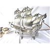 Image 8 : Vintage Pewter Sail Boat Lamp & Silver Plate  A