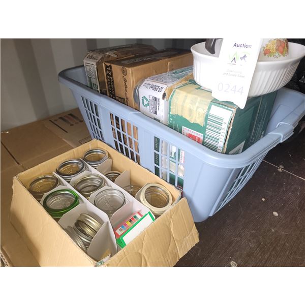 Vintage Corning Ware Teapot & Canning Jars A