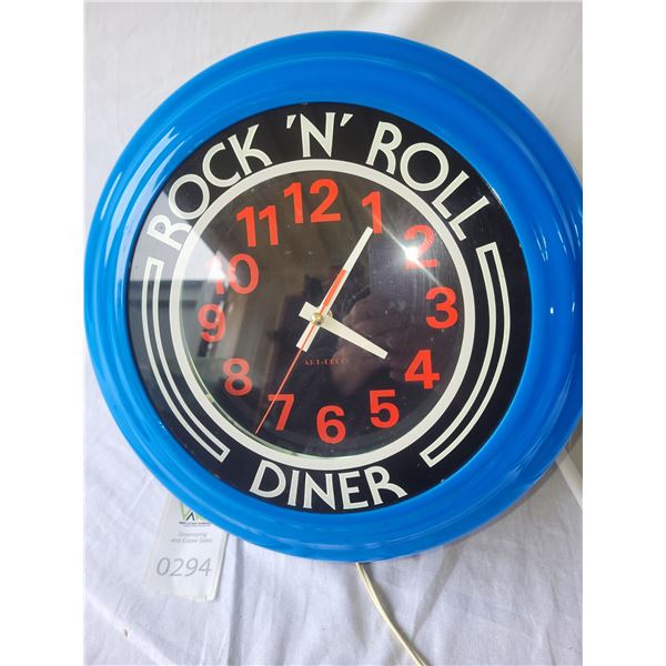 Rock 'N' Roll DinerElectric Clock A