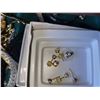 Image 12 : Wood Jewelry Box & Costume Jewelry A