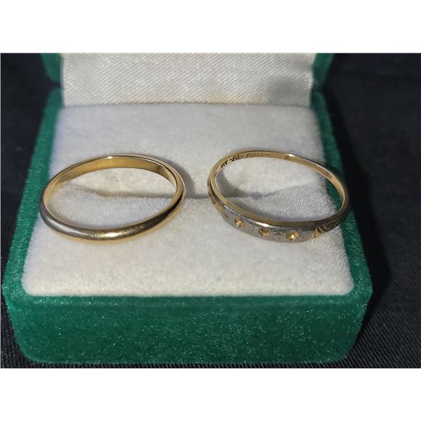 2 x 14K Gold Rings A