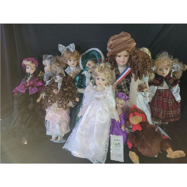 Porcelain Collectible Dolls A