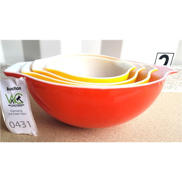 Vintage Pyrex Sunflower Cinderella Bowls A