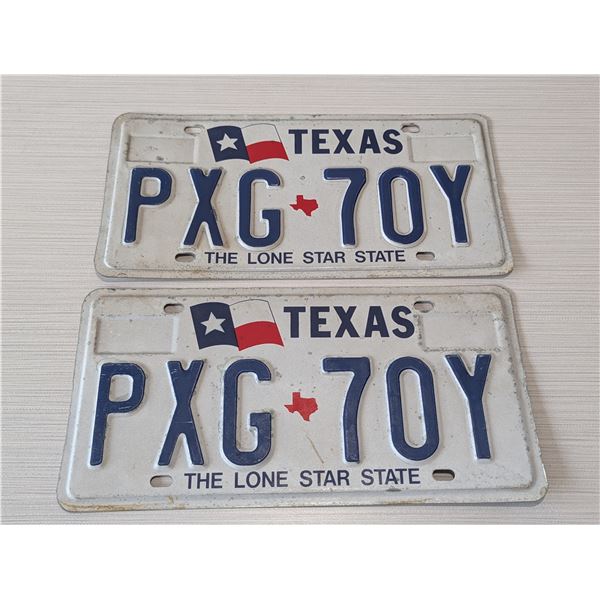 TEXAS The Lone Star State Licence Plate