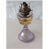Image 1 : ANTIQUE Kerosene Oil Lamp ( Purple glass)