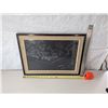 Image 3 : VINTAGE Chalk drawing "The Village"  1963