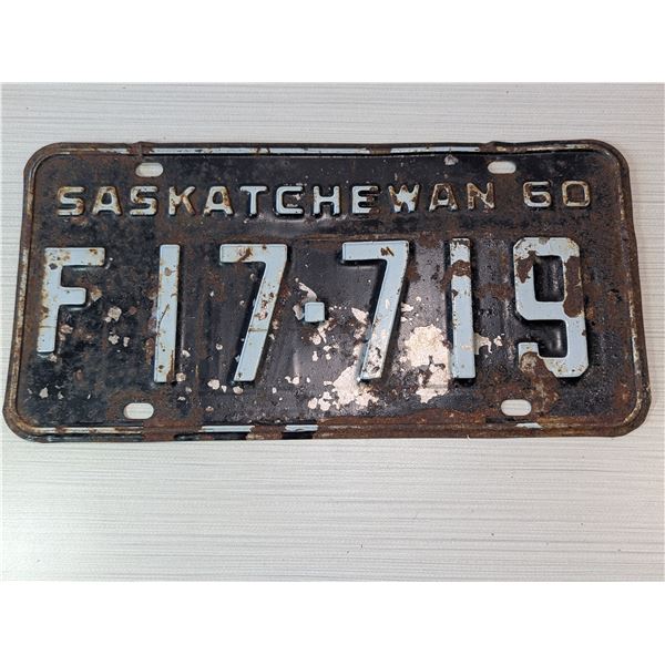 1960 SASKATCHEWAN License plate