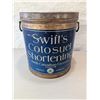 Image 1 : ANTIQUE Swift's Shortening Tin 14.5" x 12.25"