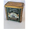 Image 1 : VINTAGE Steamship Brand 6"x 6"x 3.25" Tin