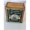 Image 3 : VINTAGE Steamship Brand 6"x 6"x 3.25" Tin