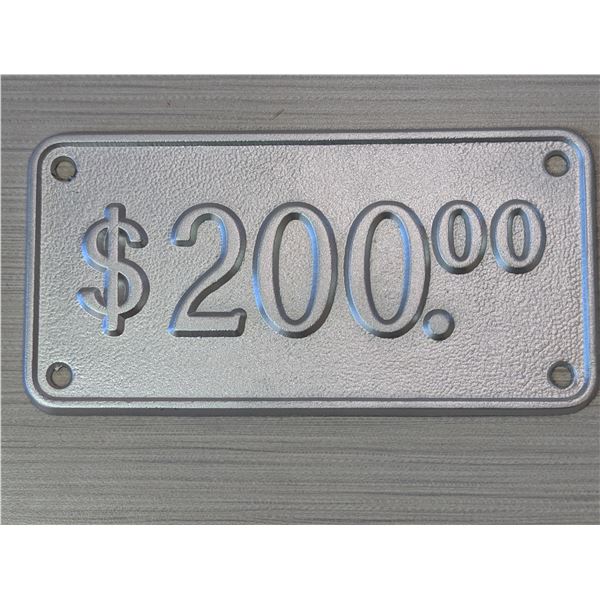 $200 BETTING WINDOW PLAQUE