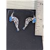 Image 2 : VINTAGE LISNER BLUE EARRINGS