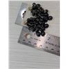 Image 2 : VINTAGE 1950'S BLACK BEADED CLIP-ON EARRINGS