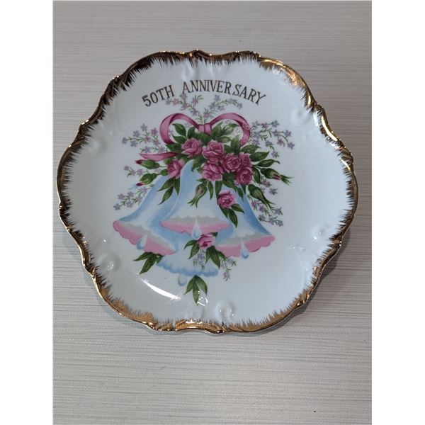 VINTAGE 50th Wedding Anniversary 8" Plate