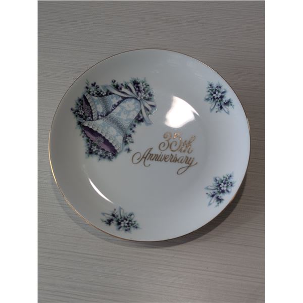 VINTAGE 35 ANNIVERSARY WEDDING ANNIVERSARY 8.5" PLATE