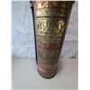 Image 2 : ANTIQUE COPPER & BRASS FIRE EXTINGUISHER 24" TALL X 8" DIAMETER