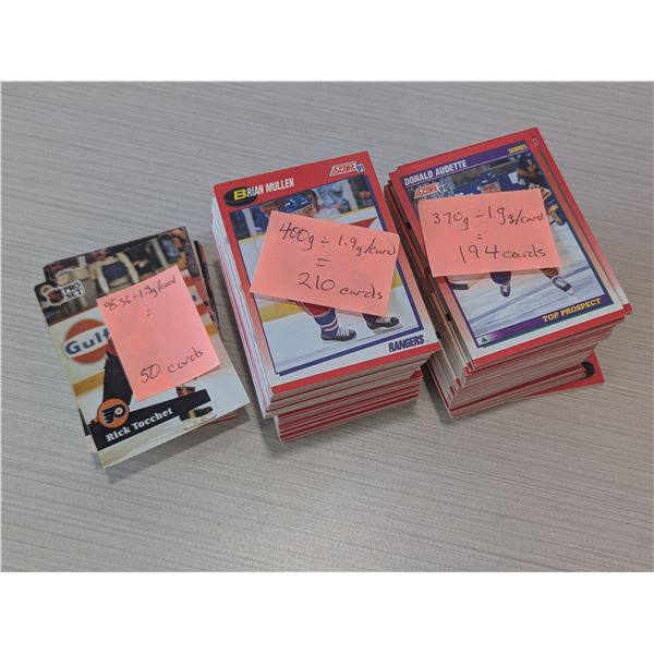 1991 HOCKEY CARDS 454 APPROX COUNT BY WEIGHT