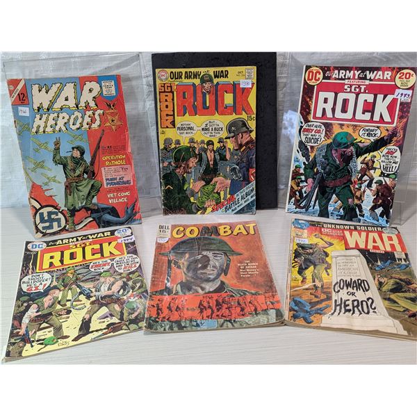 VINTAGE 1966, 70, 72, 73, 74 DC SGT. ROCK COMICS