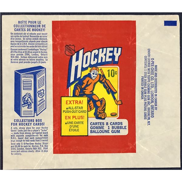 1972-73 O-PEE-CHEE HOCKEY WRAPPER
