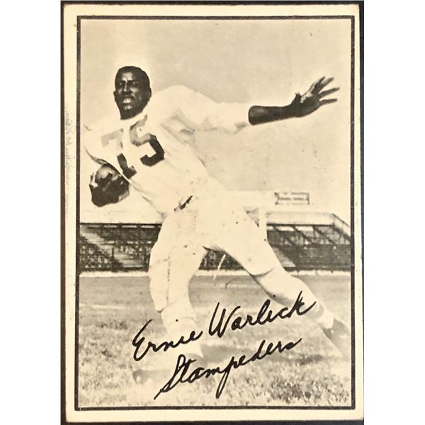 1961 TOPPS CFL ERNIE WARLICK ROOKIE CARD