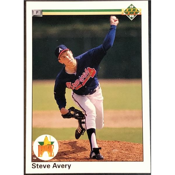 1990 UPPER DECK STEVE AVERY ROOKIE CARD