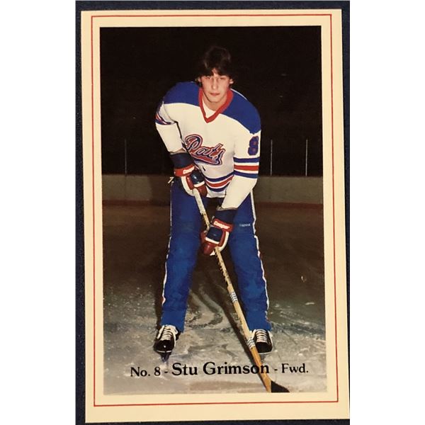 1981-82 REGINA PATS POLICE CARD - STU GRIMSON