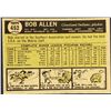 Image 2 : 1961 TOPPS BOB ALLEN ROOKIE CARD