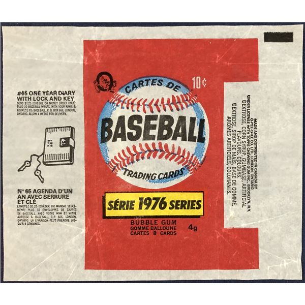 1976 O-PEE-CHEE BASEBALL WRAPPER