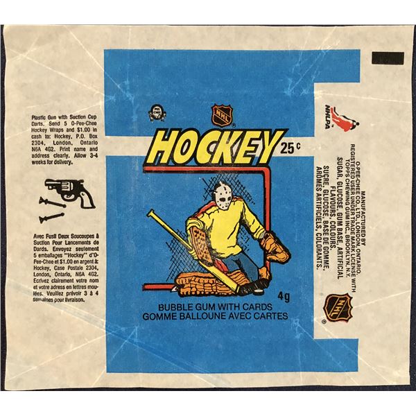 1982-83 O-PEE-CHEE HOCKEY WRAPPER