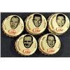 Image 1 : 1965 COCA COLA CFL BOTTLE CAPS - SASKATCHEWAN ROUGHRIDERS (5)