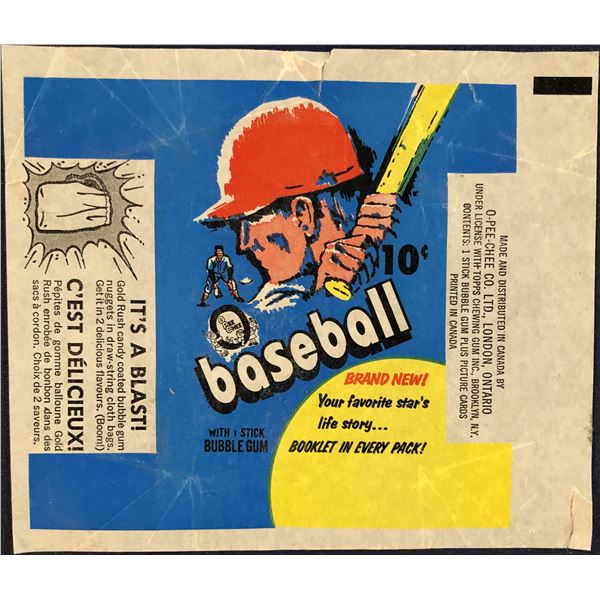 1971 O-PEE-CHEE BASEBALL WRAPPER