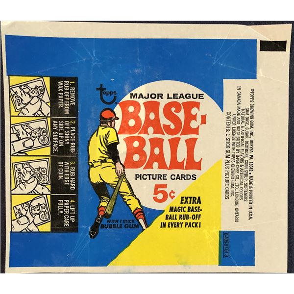 1969 O-PEE-CHEE BASEBALL WRAPPER