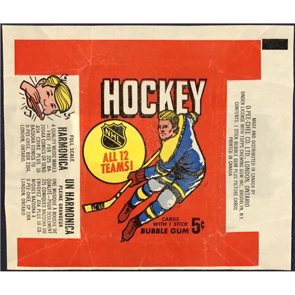 1968-69 O-PEE-CHEE HOCKEY WRAPPER