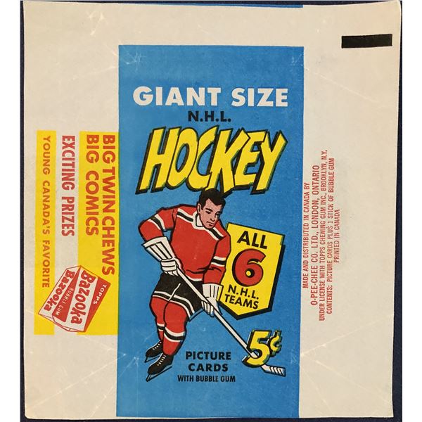 1964-65 O-PEE-CHEE TALL BOYS HOCKEY WRAPPER
