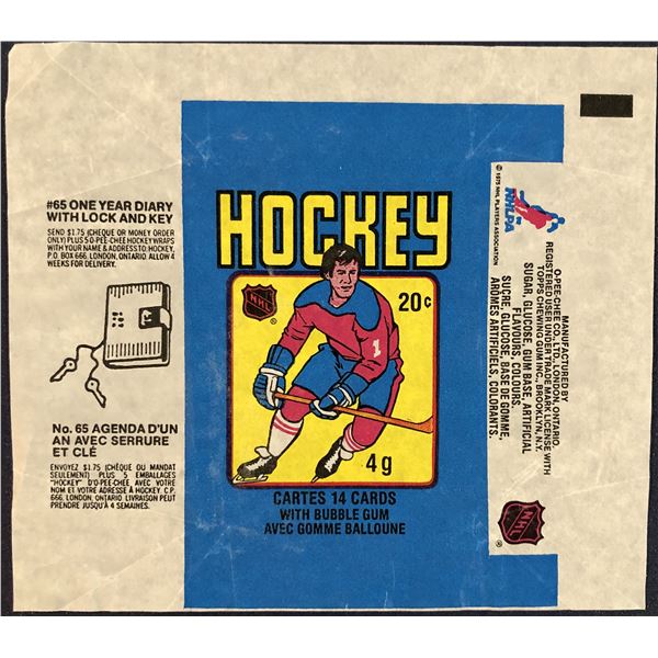 1979-80 O-PEE-CHEE HOCKEY WRAPPER - GRETZKY ROOKIE YEAR