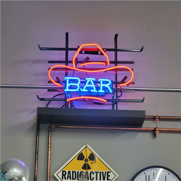 Bar Cowboy Hat Neon Sign