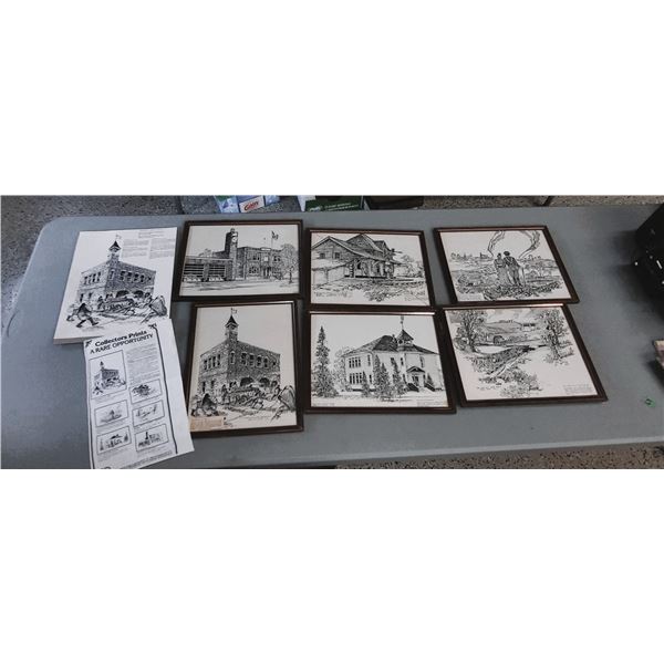 Set of 6 Rare Preserving Albertas History Prints, Commissioned by Meredith Evans, Only 200 Made