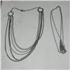 Image 1 : 5 Strand with Rhinestone Necklace & 2 Strand with Tassle Necklace