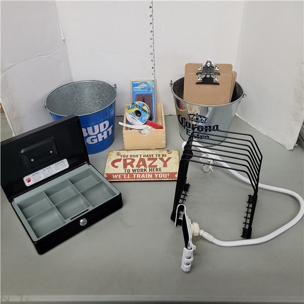 Mixed Business Lot - 2 Beer Buckets, Cashbox +++